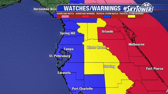 Tampa Bay area under tropical storm watch