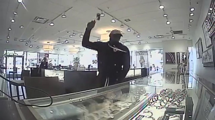 Thief smashes Rolex case at jewelry store in Tampa Premium