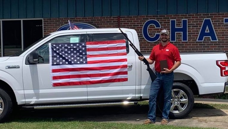 american flag car