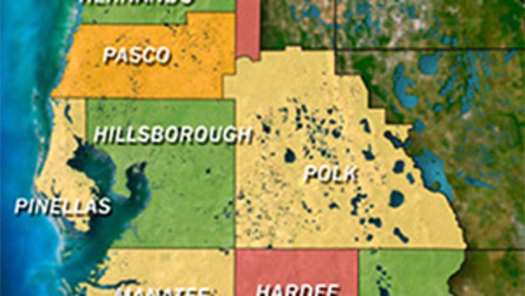 Tampa Bay Counties Map Map: County by county election results