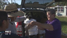 Harvest Meat Market owners hand out hundreds of hot meals to residents affected by tornado