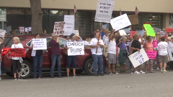 Presidential support rally draws counter protest in St. Pete