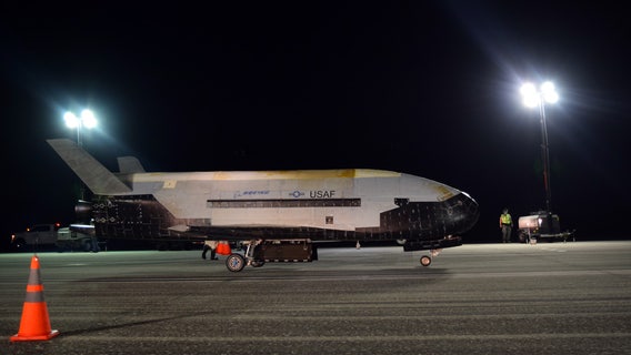 Air Force's mini-shuttle returns to Florida after two years in orbit