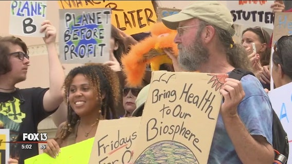 Hundreds participate in climate change march in St. Pete