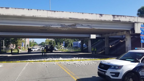 I-175 lane reopens after truck hits overpass