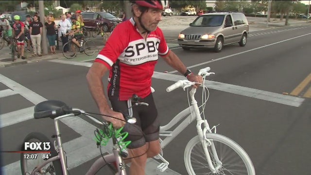 Memorial 'walk and ride' held for bicyclist struck, killed in St. Pete crosswalk