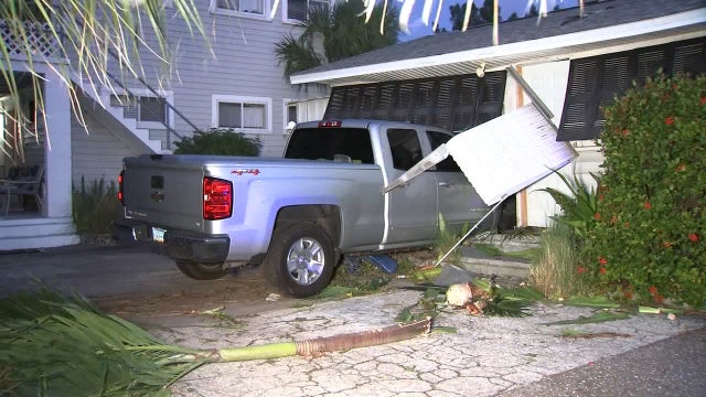 Truck crashes into Treasure Island home; structure condemned