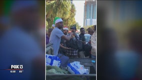 NFL star returns to Tampa to make a difference for homeless citizens