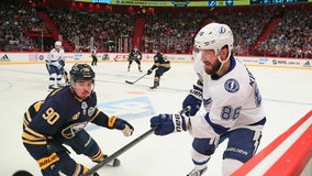 Kucherov scores as Lightning top Sabres 3-2 in Sweden
