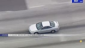 Female pursuit suspect surrenders in West Covina; wanted for crashing into CHP patrol car