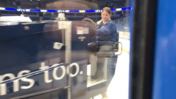 With ice in her veins and hockey in her blood, female Zamboni operator is breaking barriers