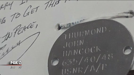 Dog tags saved after Pearl Harbor found, returned to veteran's son in Pinellas County