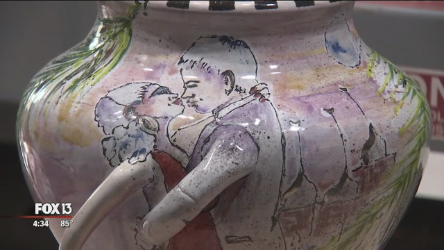 Tampa woman plays in the mud to make beautiful pottery art