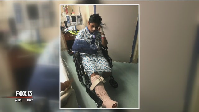 Crash near bus stop leaves student hospitalized remainder of 8th-grade year