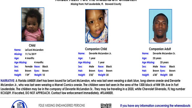 Amber Alert issued for infant, toddler from Fort Lauderdale has been resolved