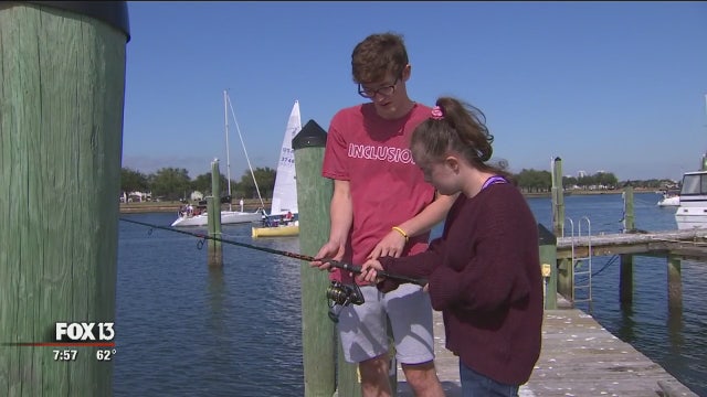 Plant High clubs bond with 'Best Buddies' students over fishing, sailing