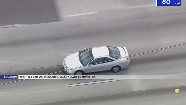 Female pursuit suspect surrenders in West Covina; wanted for crashing into CHP patrol car