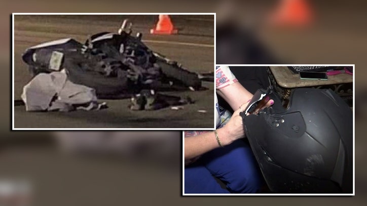 Motorcyclist survives hit-and-run crash thanks to helmet | FOX 13 Tampa Bay