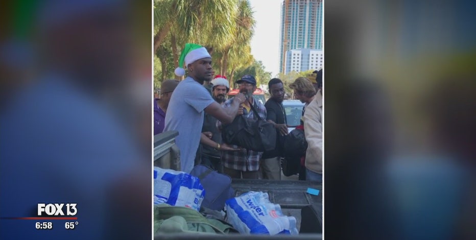 NFL star returns to Tampa to make a difference for homeless citizens