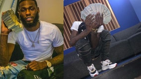 Social media photos show bank robbery suspect posing with wads of cash before arrest