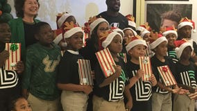 Christmas came early for students at Pizzo Elementary Tuesday afternoon