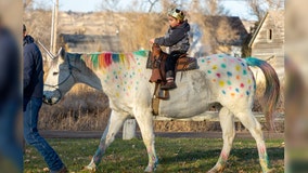5-year-old boy diagnosed with brain cancer rides off to treatment on a magical ‘unicorn’