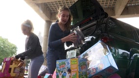 Young former Shriners patient returns to hospital -- with gifts