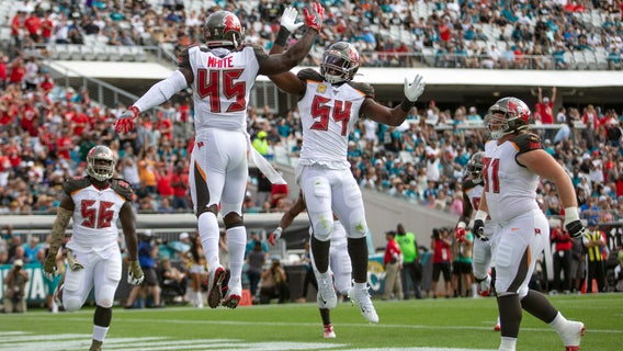 Buccaneers turn Foles’ turnovers into touchdowns, beat Jags 28-11