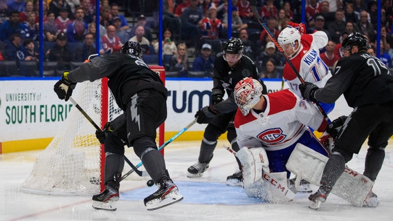 Lightning overcome sluggish start to beat Canadiens 5-4
