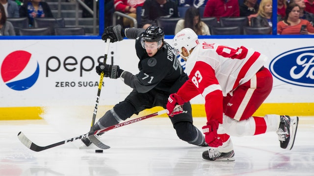 Point scored decided goal, TB Lightning beat Redwings 2-1