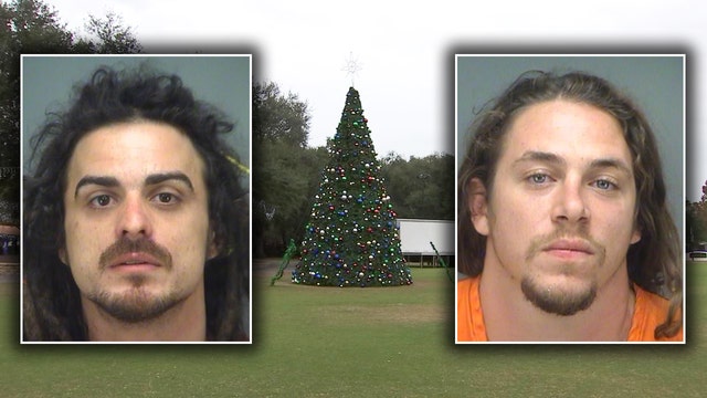 Largo police arrest 2 men for climbing 35 ft. Christmas tree, breaking ornaments