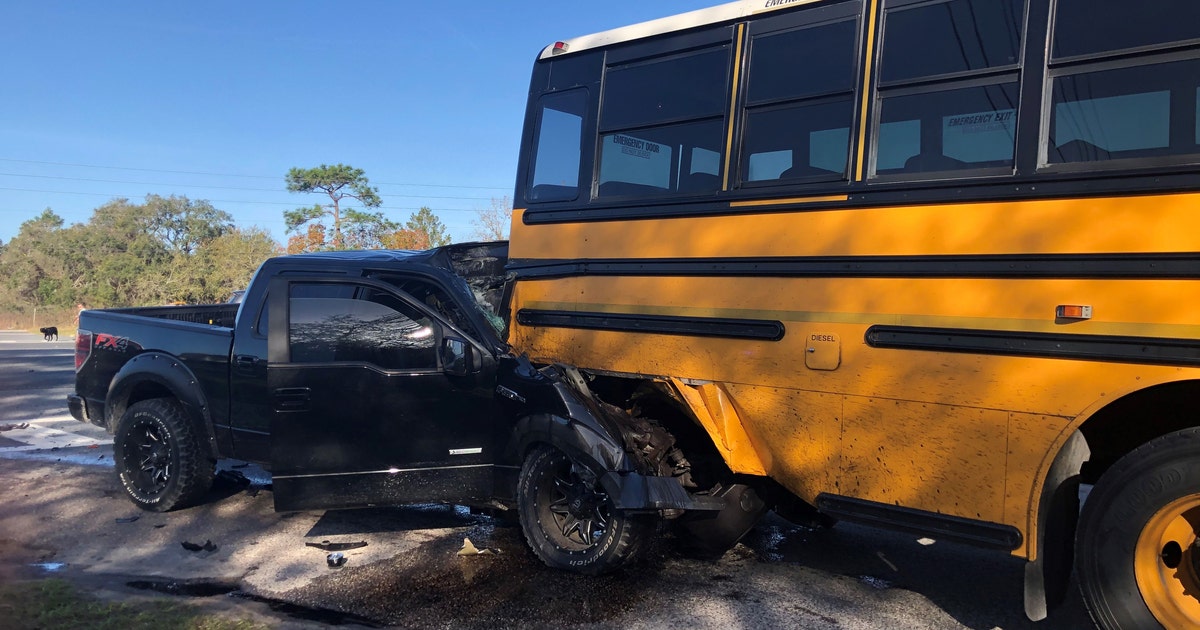 One dead, several children injured in crash with school bus in Hernando ...