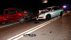 Polk deputies injured after patrol car struck by wrong-way DUI driver