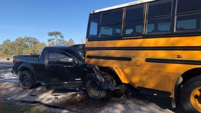 One dead, several children injured in crash with school bus in Hernando County