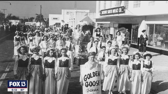 The costumed kids of the 1949 Gasparilla Children's Parade