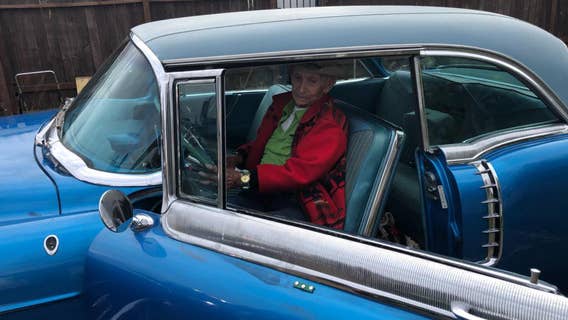 Stolen car gifted to 106-year-old WW II vet by Rita Hayworth returned to owner