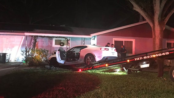 Car crashes into St. Pete home after fleeing traffic stop