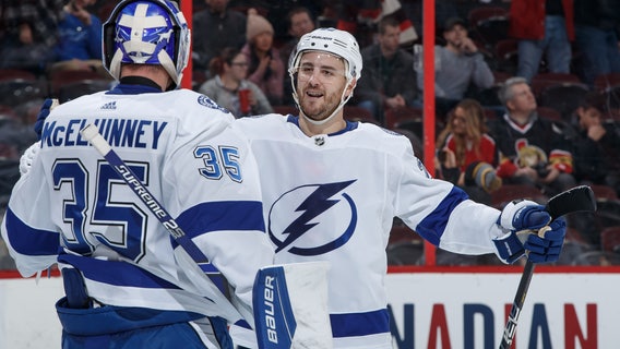 Johnson helps Lightning beat the Senators 5-3 for 6th straight 