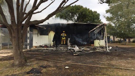 Explosion reported at Brooksville mobile home fire