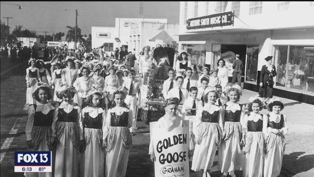 The costumed kids of the 1949 Gasparilla Children's Parade