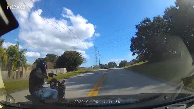 Troopers: Driver's own dash camera video shows him try to run motorcyclist off roadway