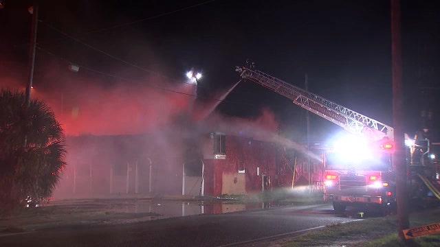 Vacant building in Clearwater catches fire