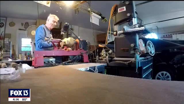 Retirement does not mean slowing down in Gary Walker's woodshop