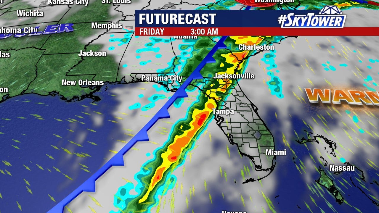 Forecast: Windy Thursday ahead of storms early Friday | FOX 13 Tampa Bay
