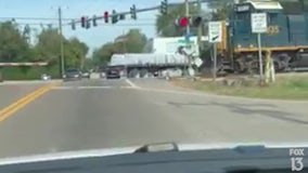 Railroad crossing dangers highlighted by video of close call in Dover