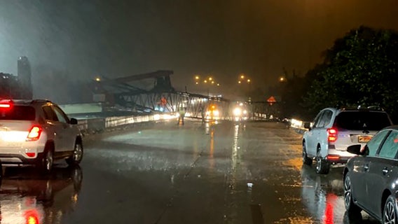 Storm sends crane crashing onto I-275