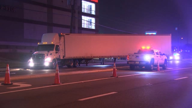 Pedestrian critically injured in semi-truck crash