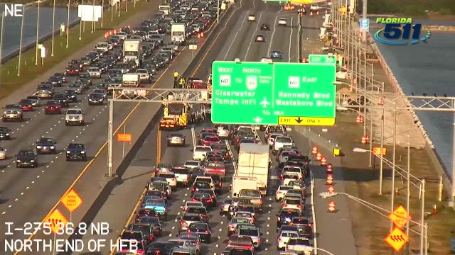 FHP: Multi-vehicle crash injures 1, ties up traffic on Howard Frankland Bridge