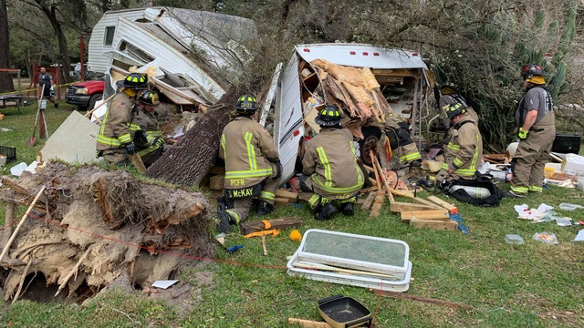 Tree falls on Pasco mobile home, injures elderly woman