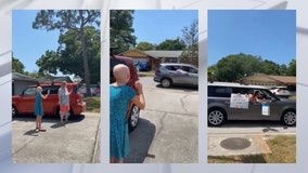 Seminole neighbors throw birthday parade for girl overcoming cancer